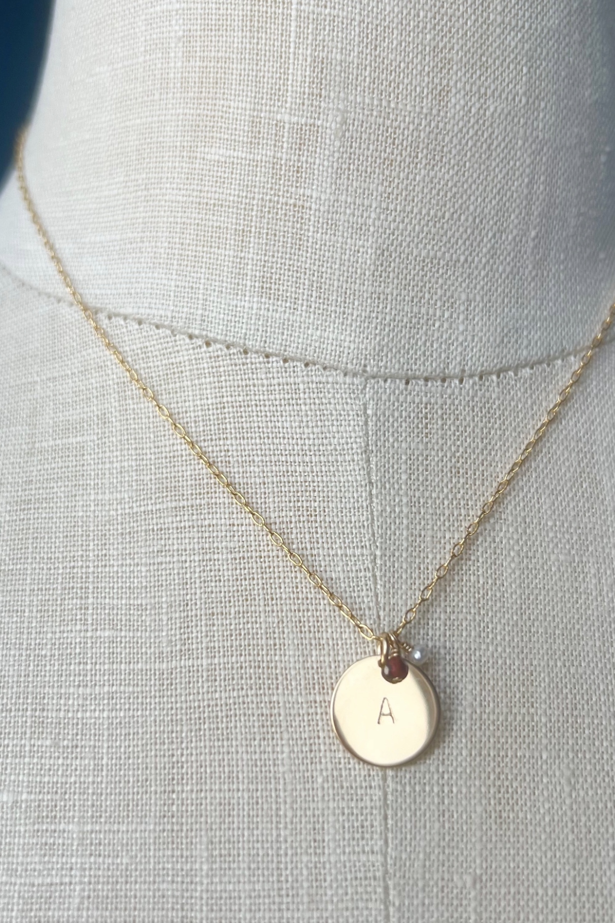 monogram charm pendant