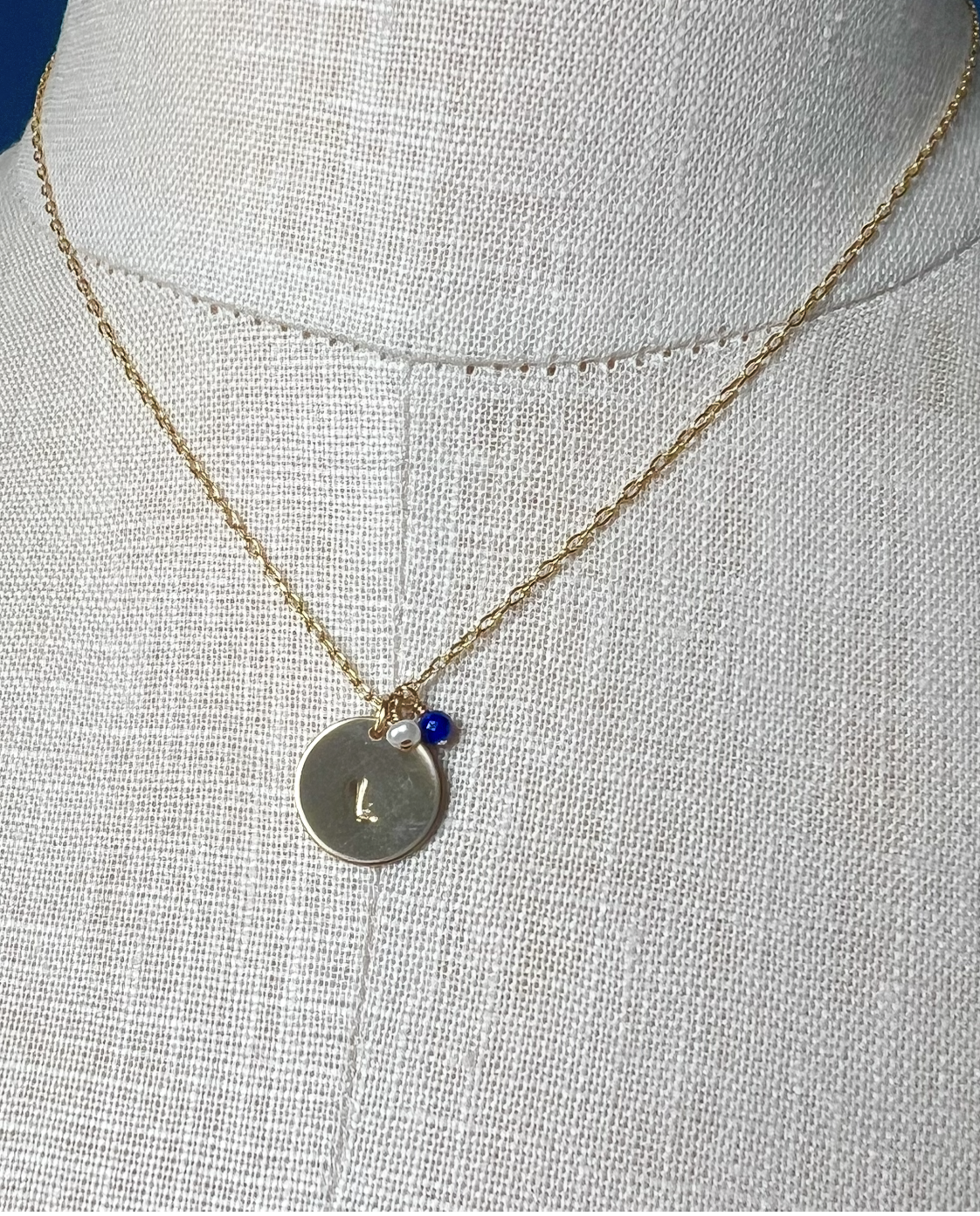 monogram charm pendant