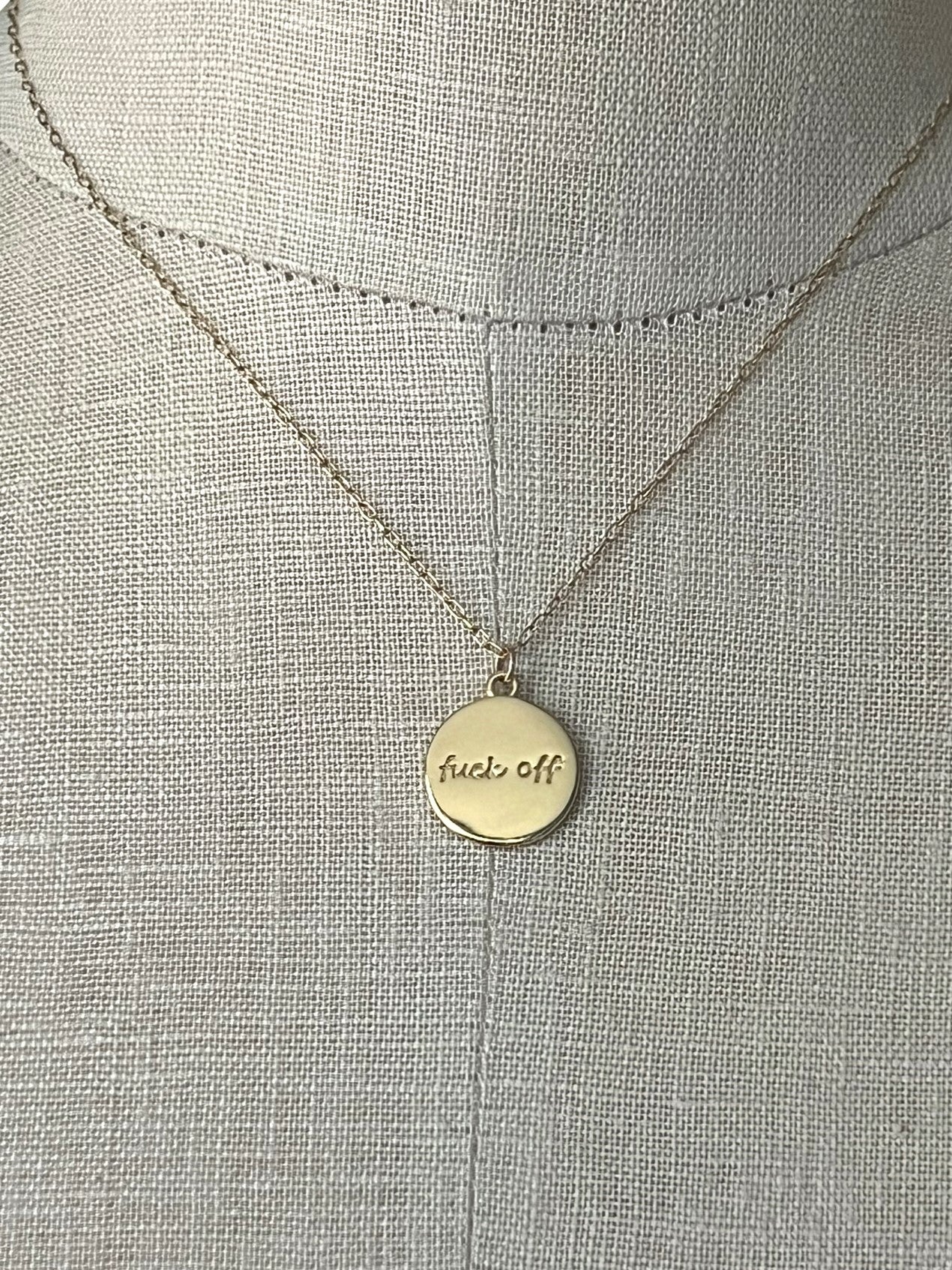 F off necklace