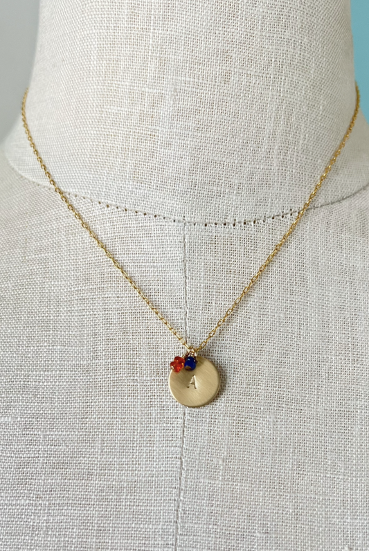 monogram charm pendant