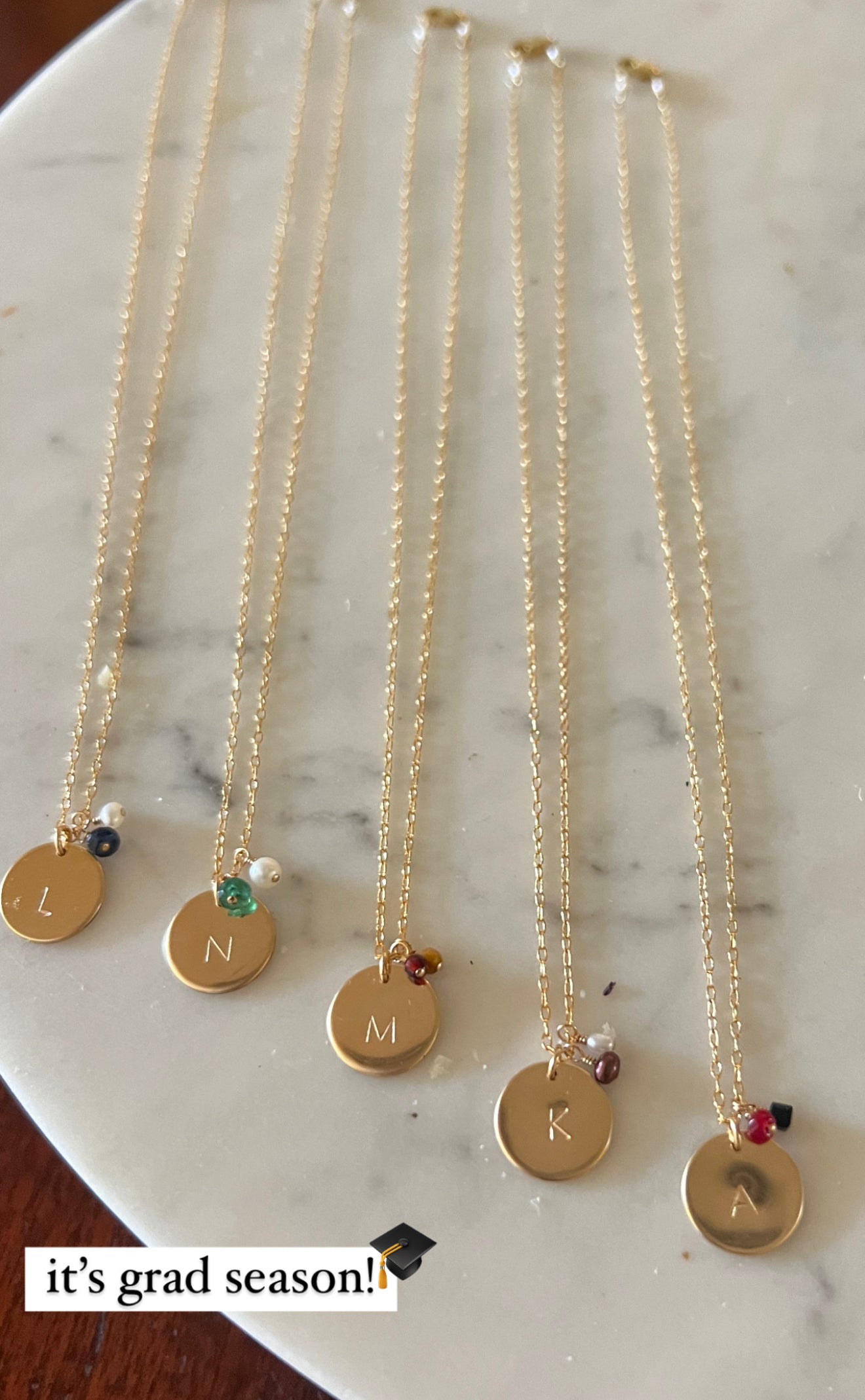monogram charm pendant