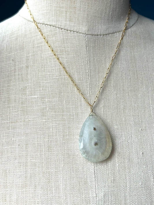solar quartz stalactite pendant